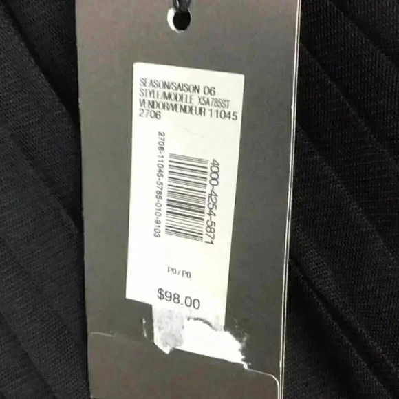 Armani Exchange  black one shoulder ruched dress sz 0 Pet - Picture 4 of 7